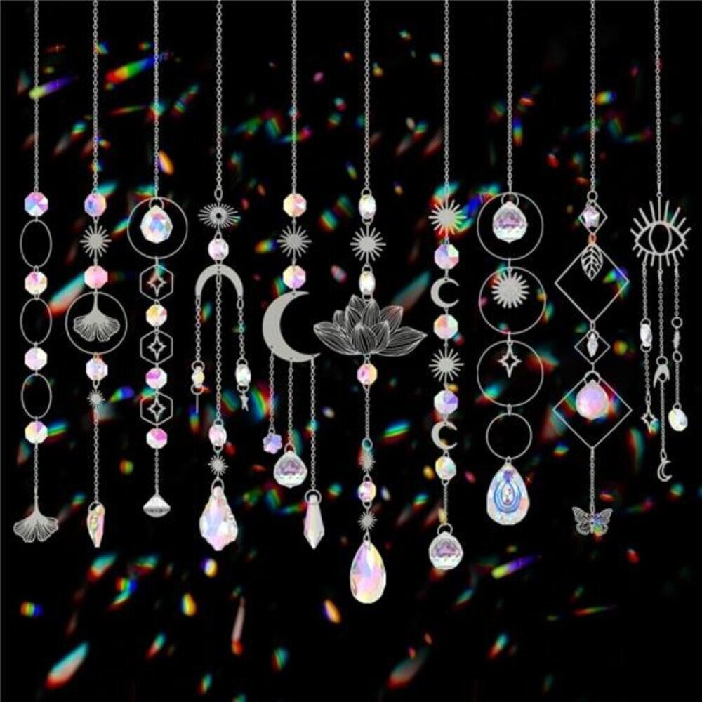 Crystal Prism Suncatcher 10 Pack Rainbow Window Hanging Kit
